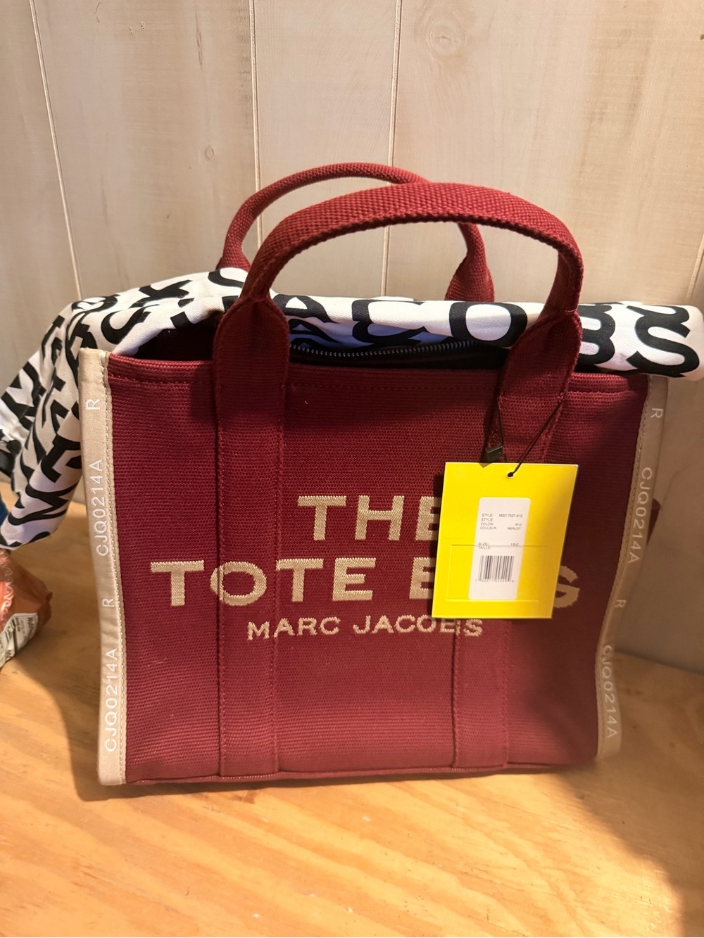 Marc Jacobs Red Canvas Tote with Contrast Trim